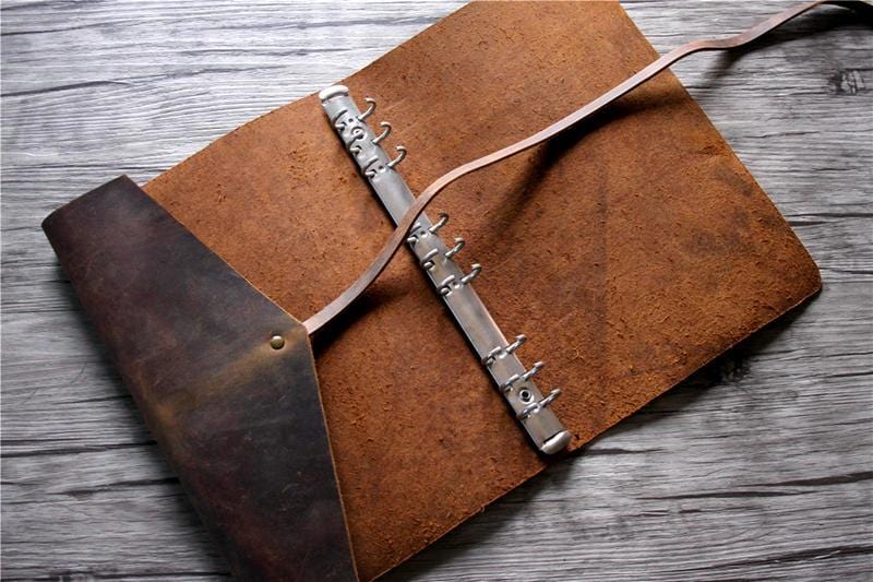 Personalized Leather Driving Trip Planner Notebook