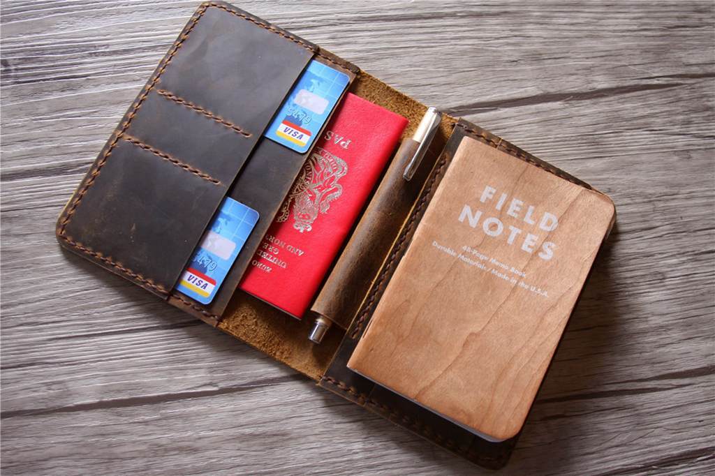 Mens Passport Case Designer Leather Wallet
