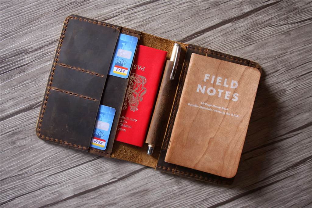 Mens Passport Case Designer Leather Wallet