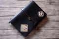 Timber Black Leather Refillable Bound Notebook