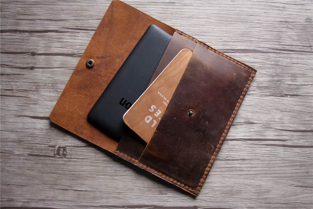Personalized Leather Kindle Voyage Case Sleeve