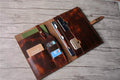 Personalized Leather Portfolio Luxury Coffee