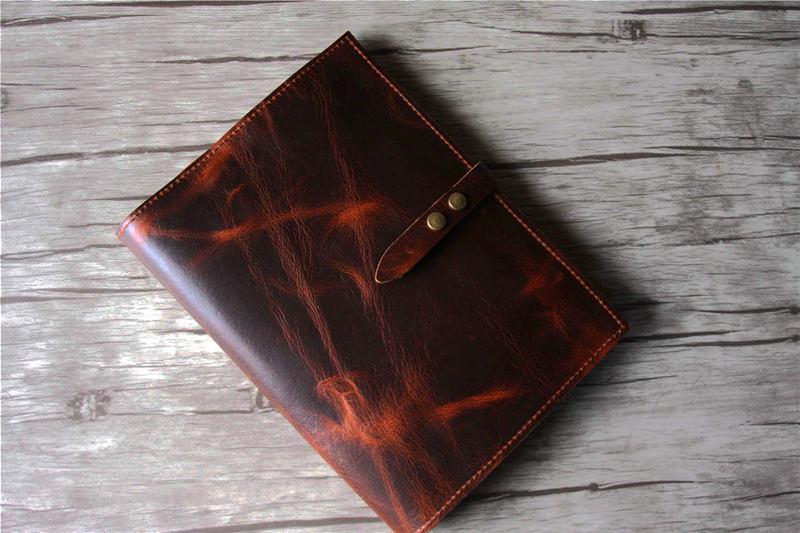 Luxury Smooth Leather Document Folder Portfolio Case