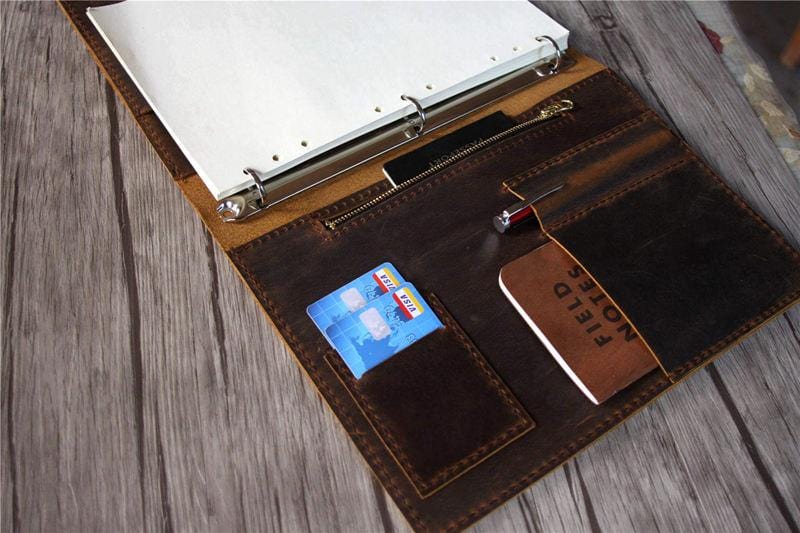 Personalized Leather Portfolio Binder