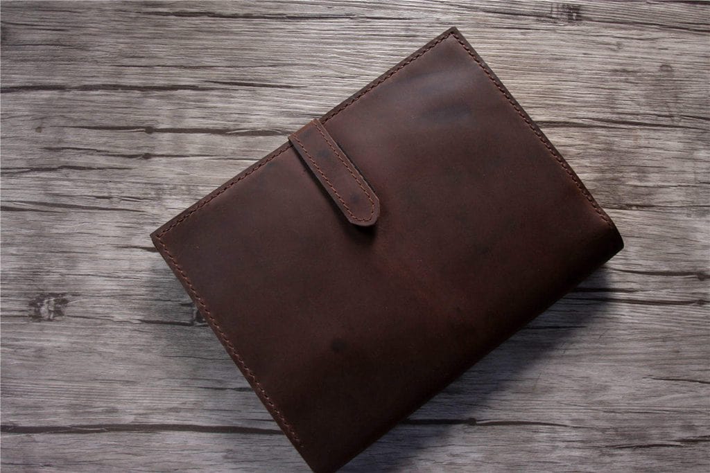 Coffee Leather 3 Rings Binder Planner