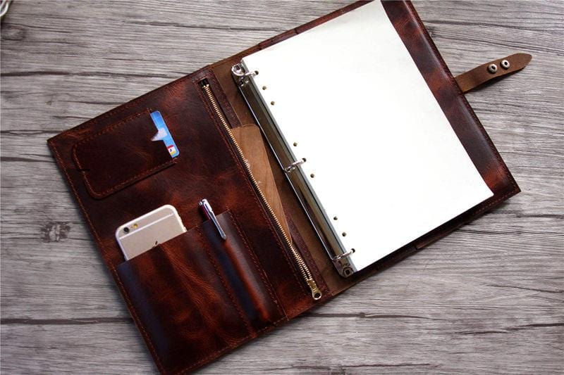 Leather 3 Ring Portfolio Cover