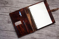Leather 3 Ring Portfolio Cover