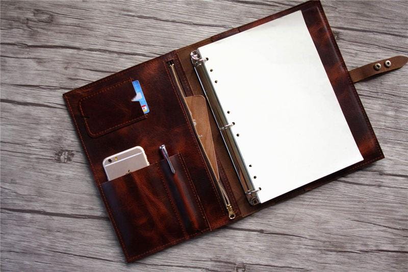 Leather 3 Ring Portfolio Cover