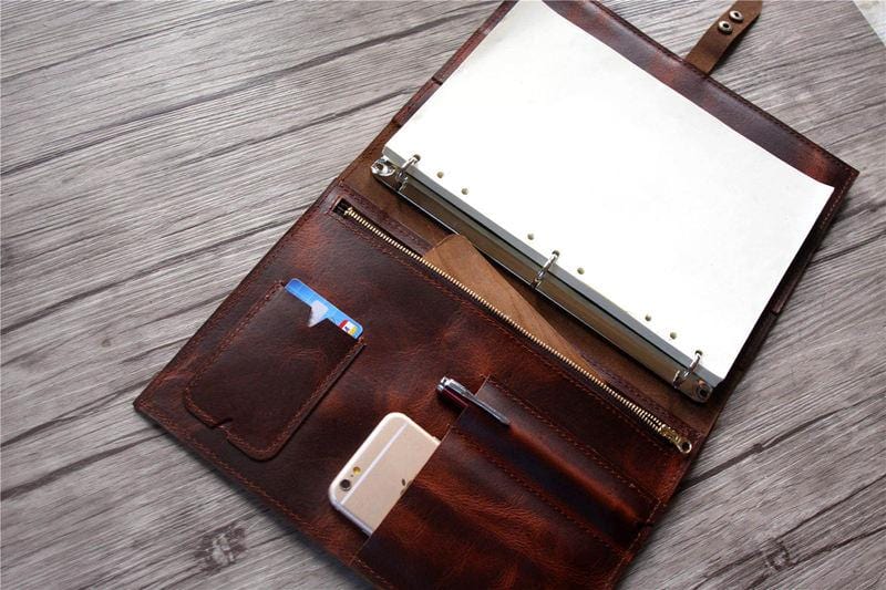 Leather 3 Ring Portfolio Cover