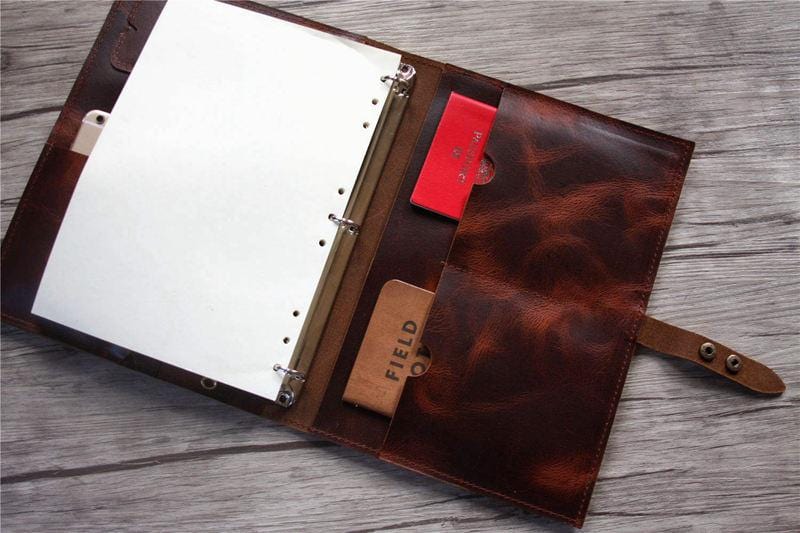 Leather 3 Ring Portfolio Cover