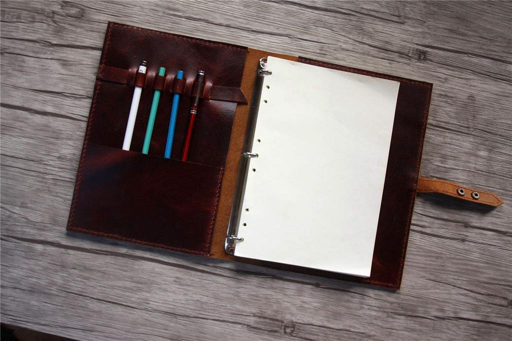 Rustic Leather Binder Planners for Women