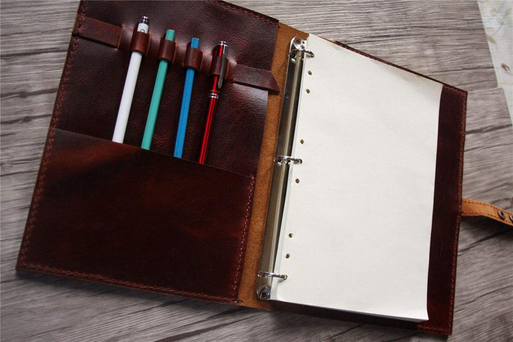 Rustic Leather Binder Planners for Women