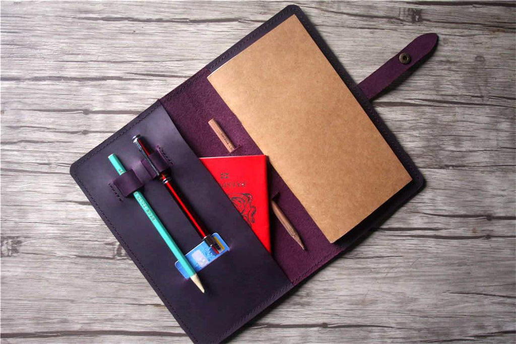 Leather Personalized Travel Journal Notebook