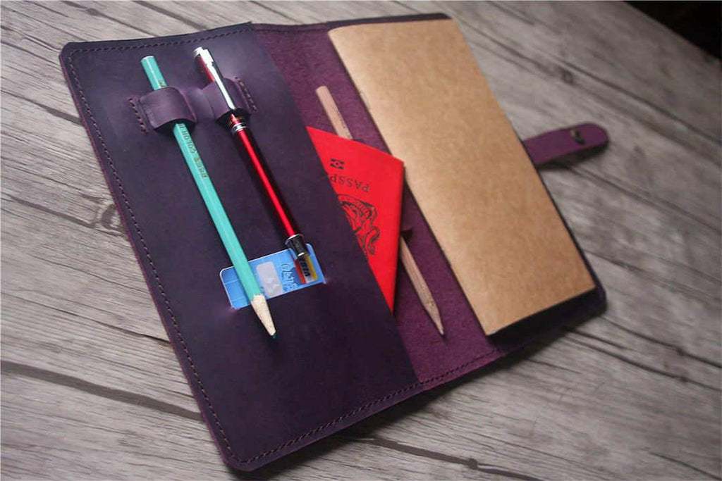 Leather Personalized Travel Journal Notebook