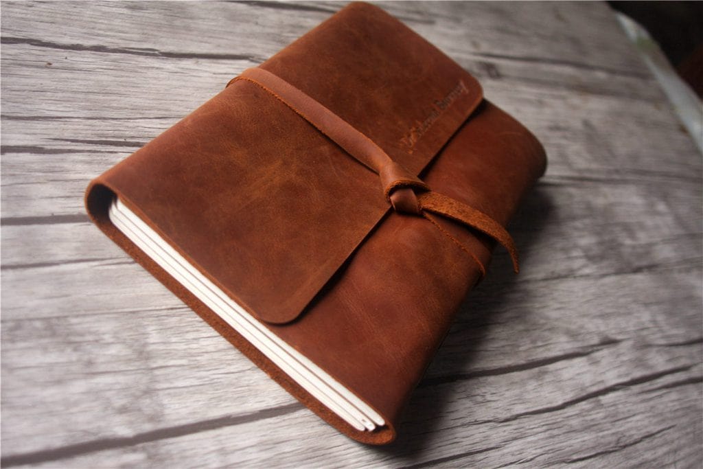 Custom Leather High School Memory Book Album