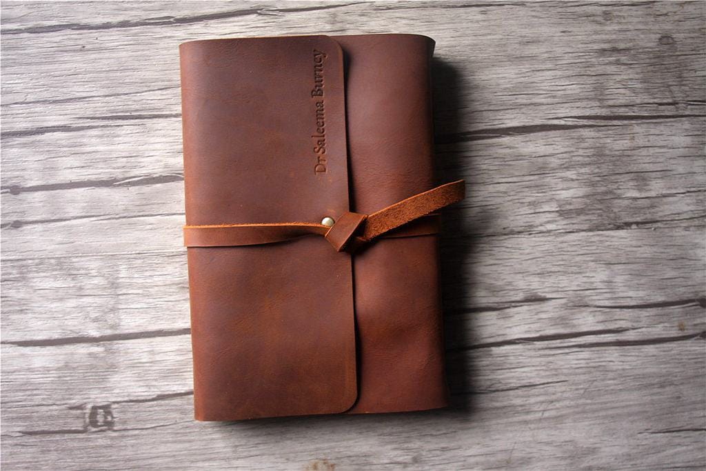 Custom Leather High School Memory Book Album