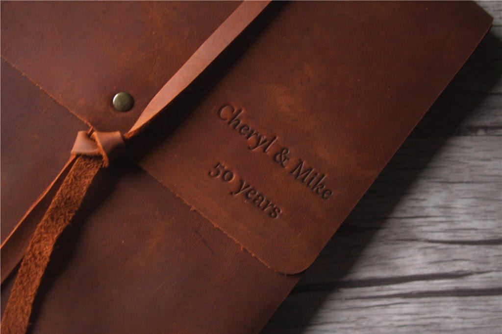 Custom Leather Family Memory Book Album
