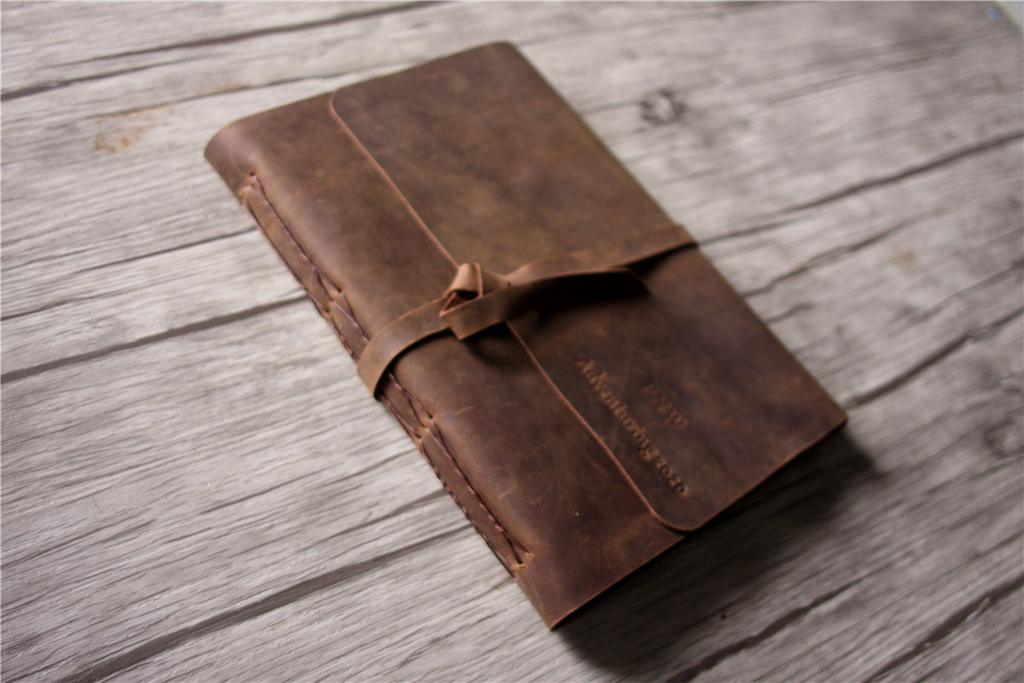 Personalized Leather Birthday Memory Book Album