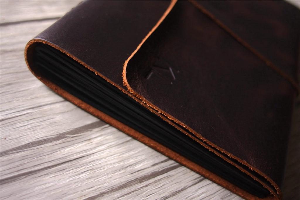 Monogrammed Handcrafted Leather Baby Kid Quotes Memory Book Album