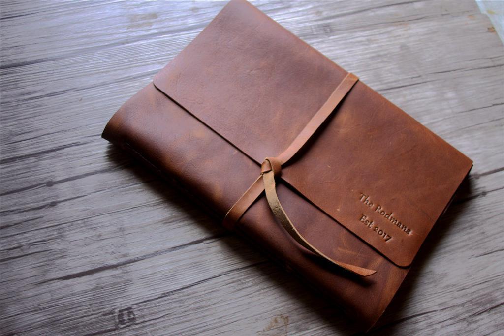Personalized Leather Grandmother Memory Book Photo Album