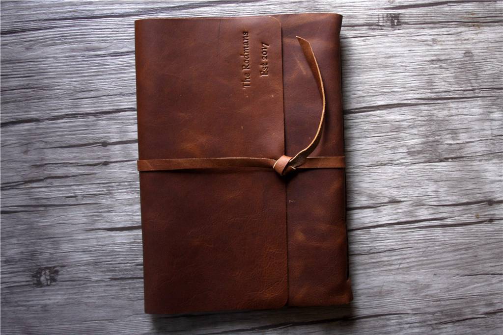 Personalized Leather Grandmother Memory Book Photo Album