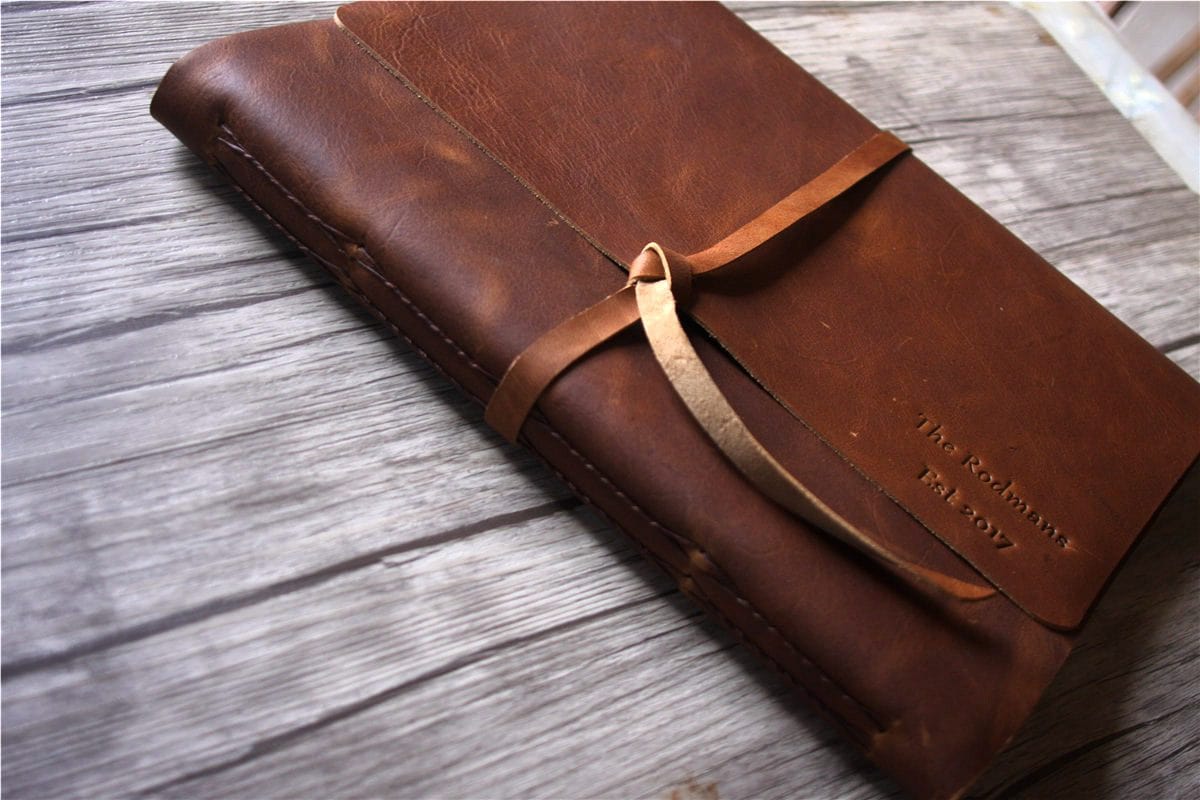 Personalized Leather Grandmother Memory Book Photo Album