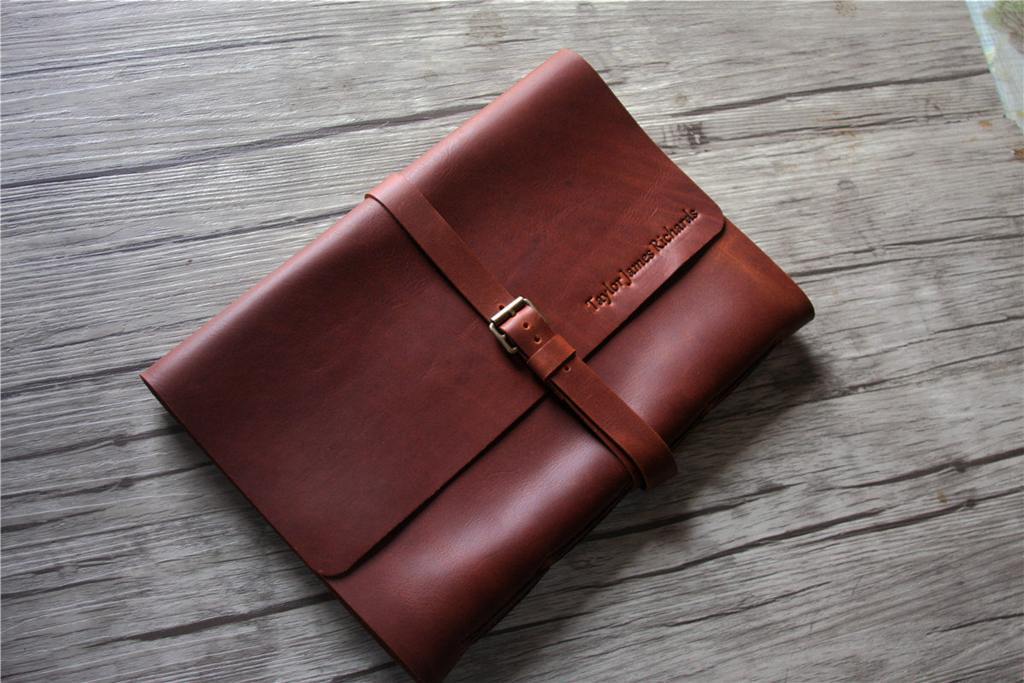 Personalized Leather Retirement Memory Book Photo Album