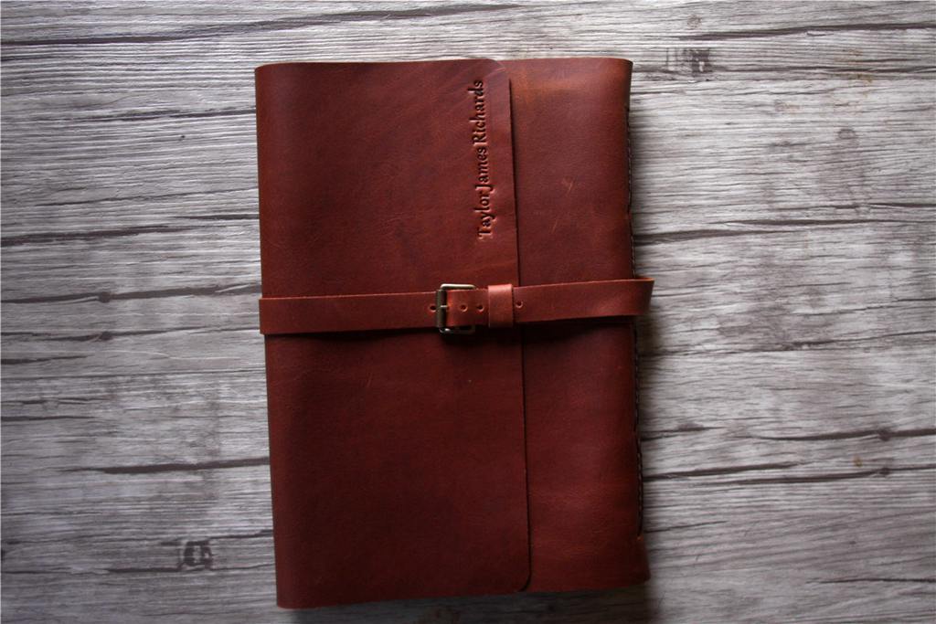 Personalized Leather Retirement Memory Book Photo Album
