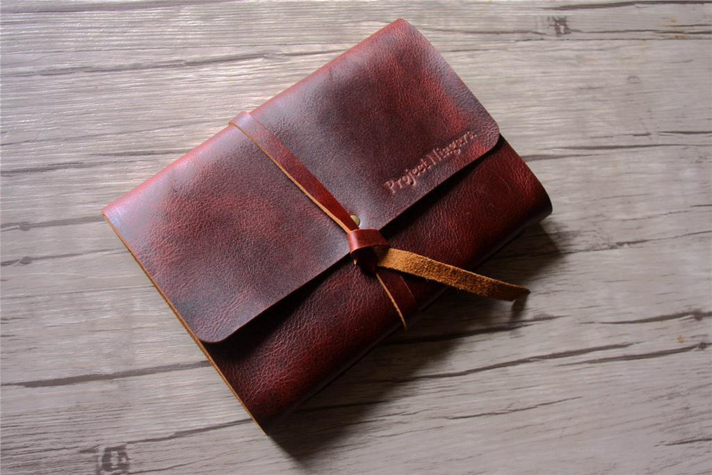 Leather Wedding Guest Book Sign Album Personalized