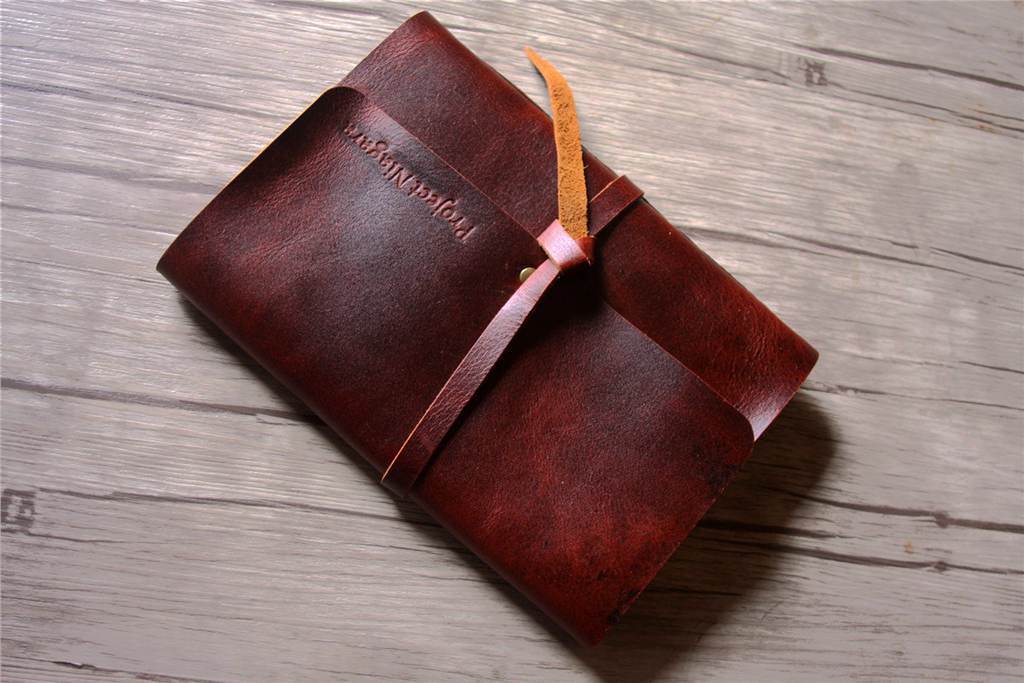 Leather Wedding Guest Book Sign Album Personalized