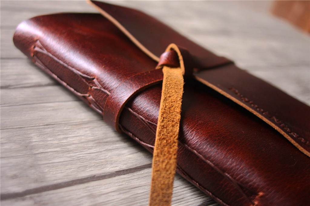Leather Wedding Guest Book Sign Album Personalized