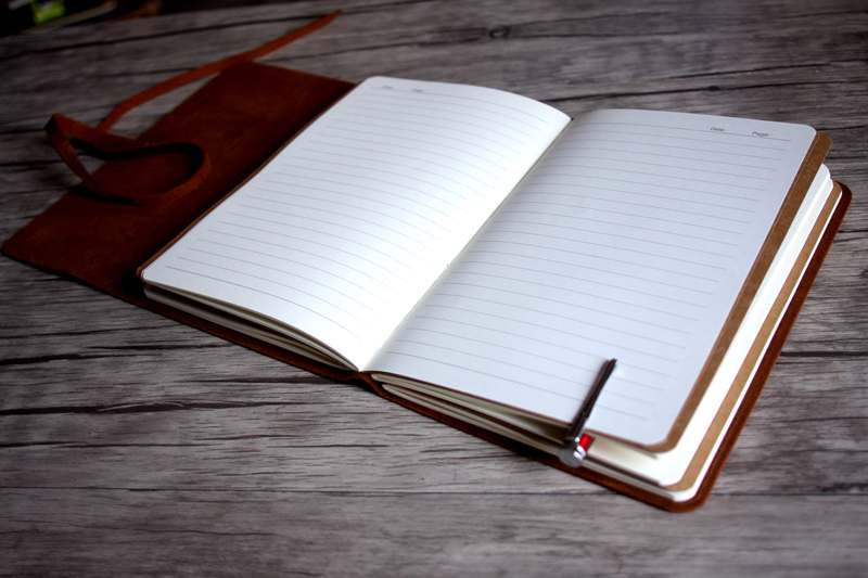 Custom Blue leather Bound Journal