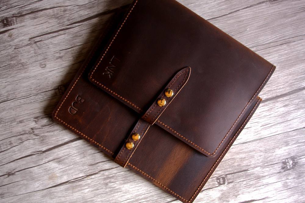 Rustic Dark Brown Leather A5 Leather Notebook Cover Refillable