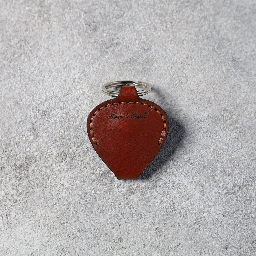Leather Guitar Pick Holder - Medium Brown