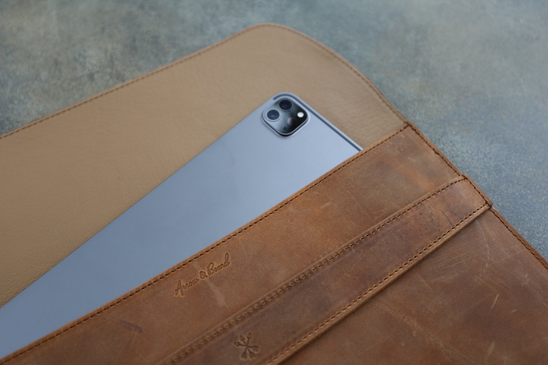 Leather iPad Pro Envelope Case - Midnight