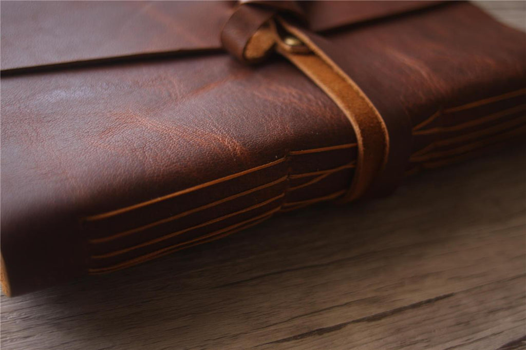 Personalized Leather Photo Guest Book