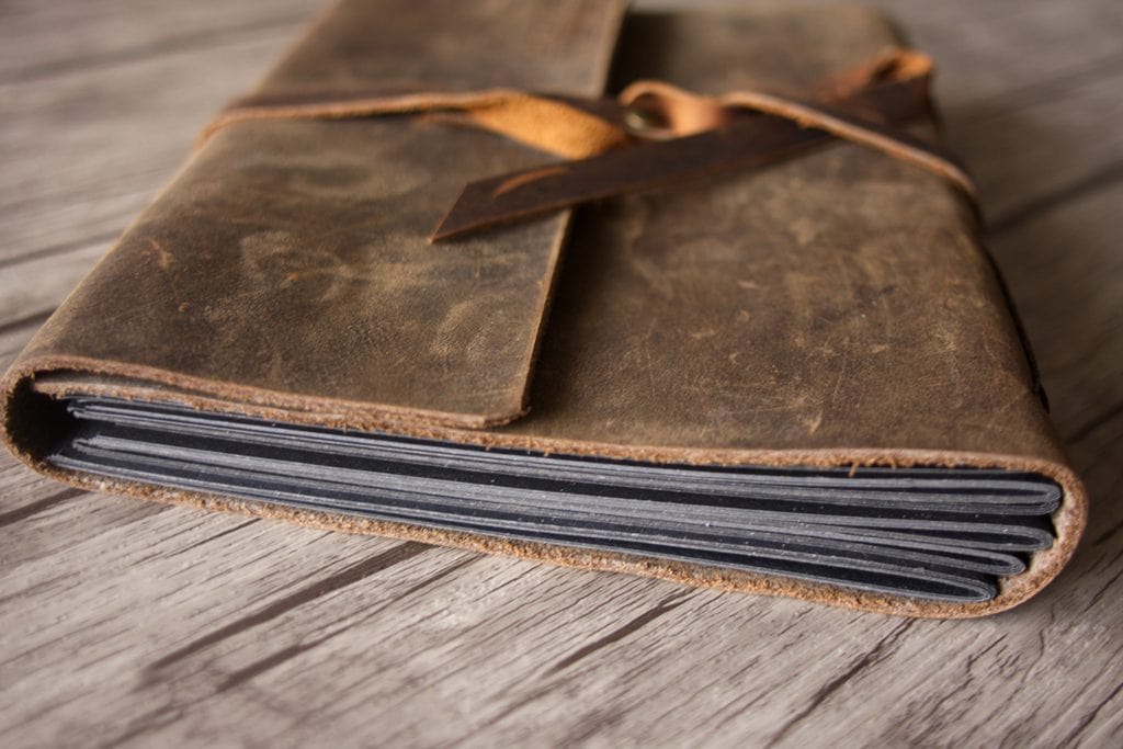 Custom Leather Picture Wedding Guest Book