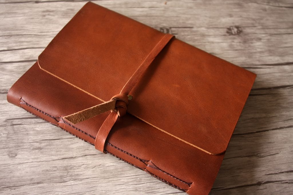 Custom Leather Birthday Party Guest Book