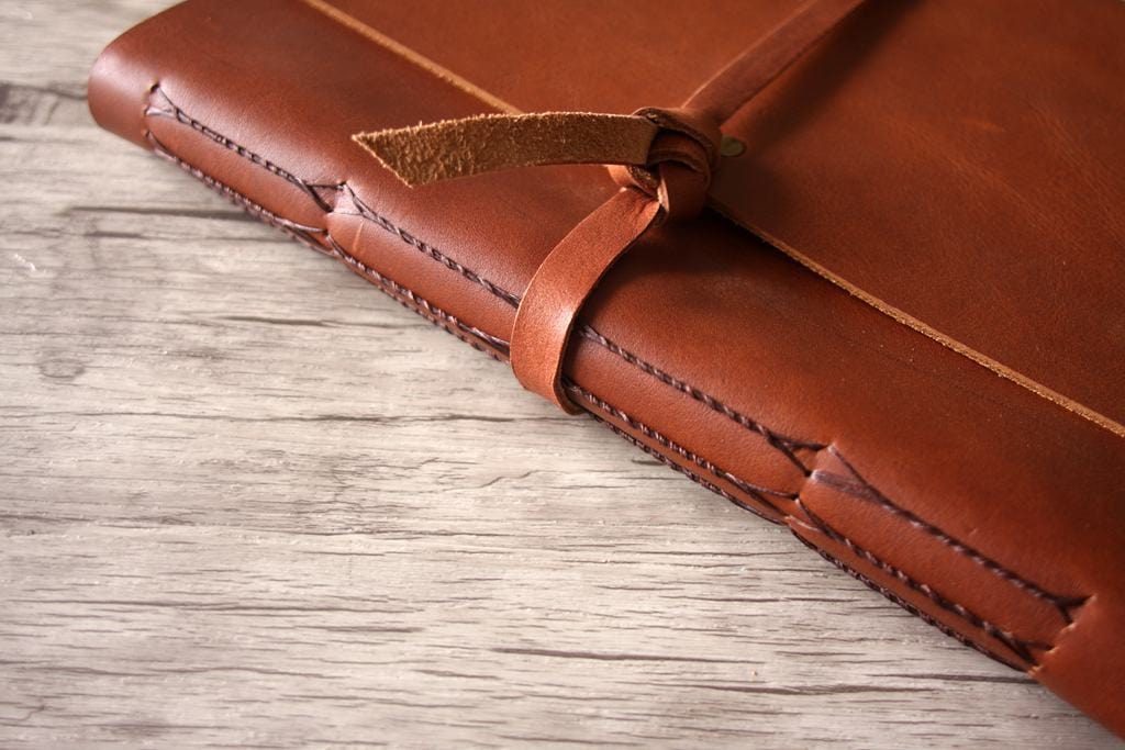 Custom Leather Birthday Party Guest Book