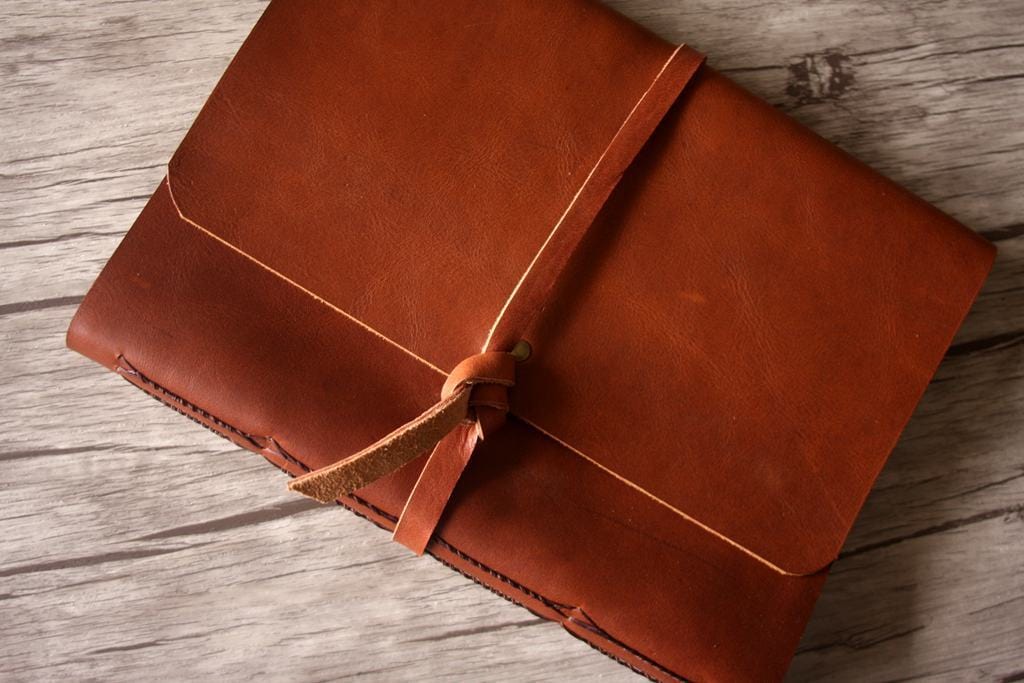 Custom Leather Birthday Party Guest Book