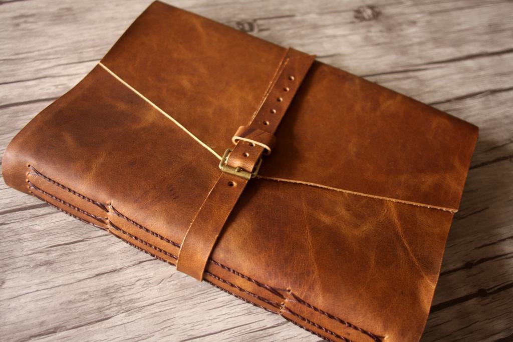 Leather Custom Picture Guest Book