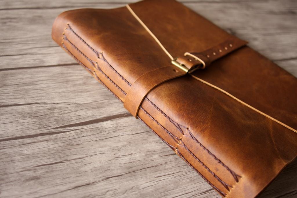 Leather Custom Picture Guest Book