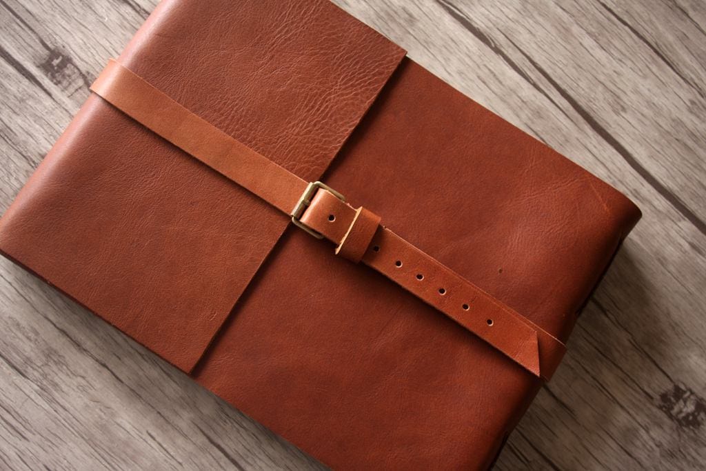 Personalized Leather Picture Frame Guest Book Album