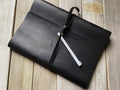 Personalized Black Leather Wrap Journal