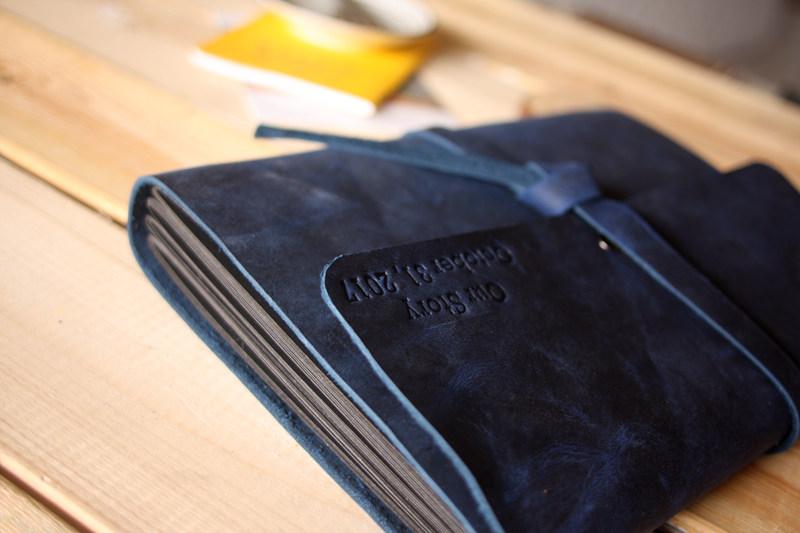 Monogrammed Large Leather Custom Wedding Photo Albums Book
