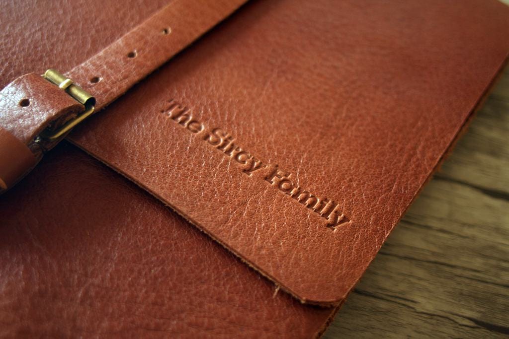Personalized Leather Cheap Wedding Guest Book