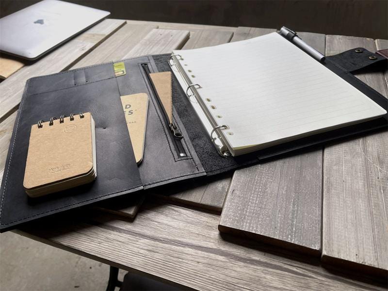 Personalized Black A4 Leather Journal