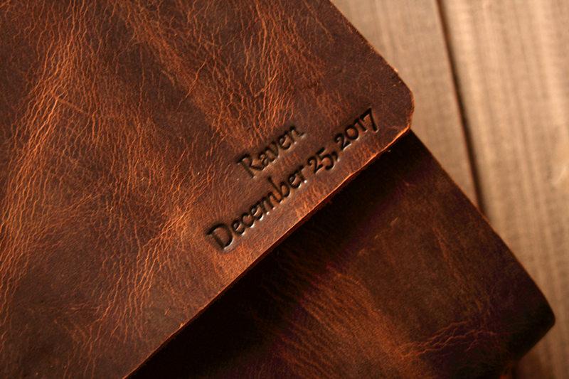 Personalized Leather Custom Wedding Guest Book