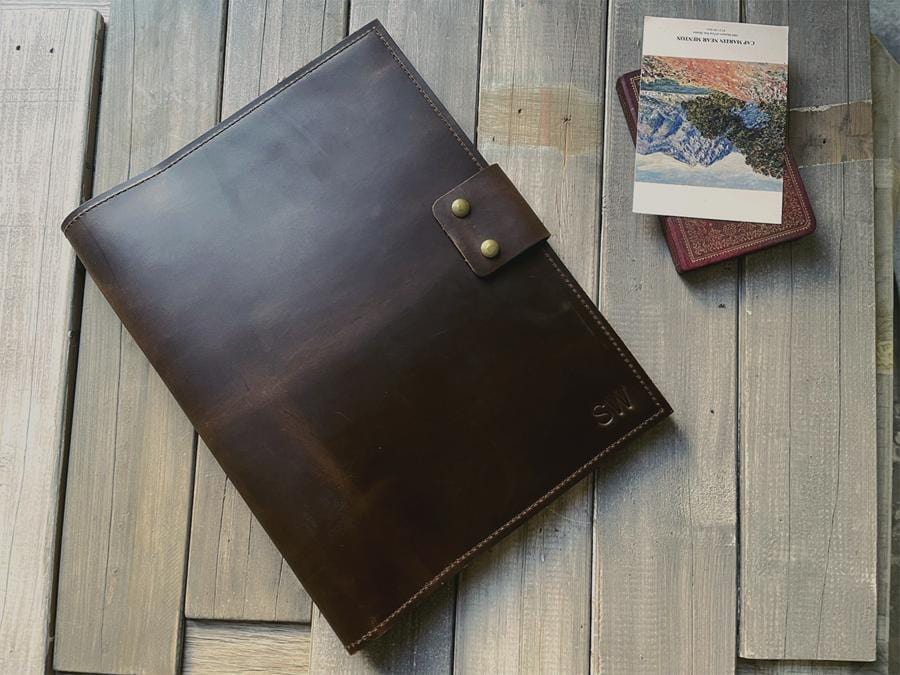 Personalized Leather Macbook 15 inch Cover Sleeve