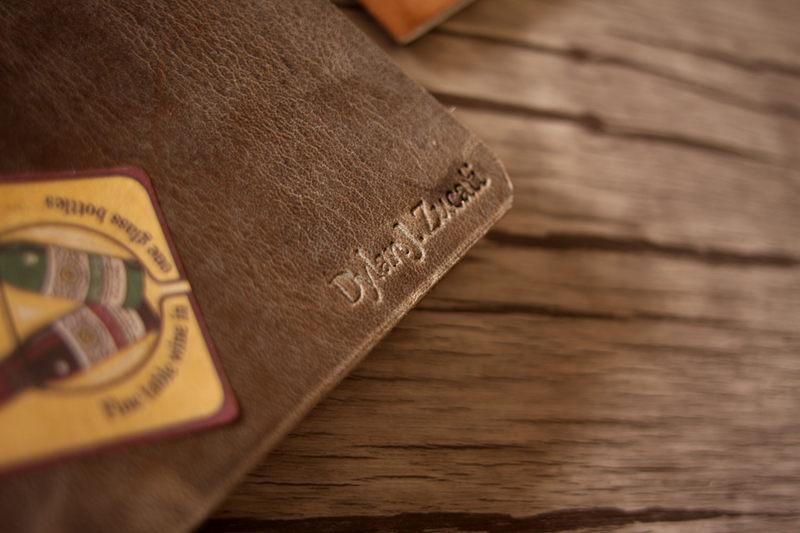 Monogrammed Leather Travel Journal